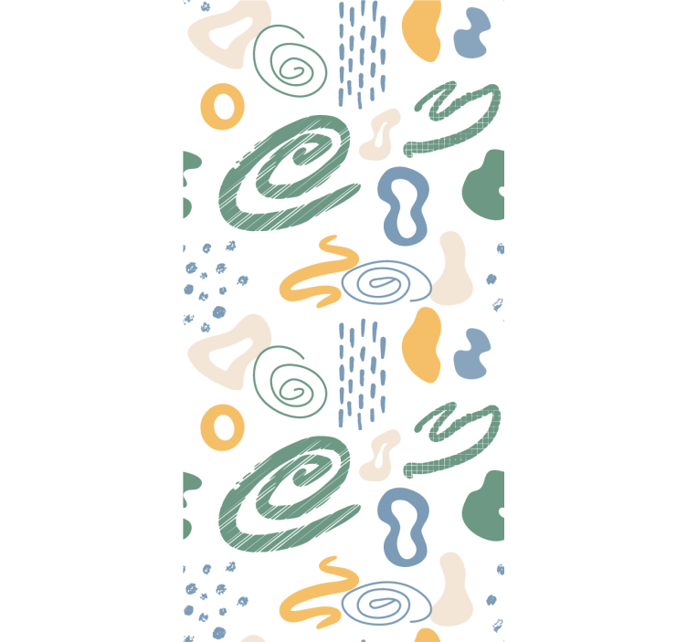 Nowoczesna roleta abstrakcyjne malowane kształty - TenStickers