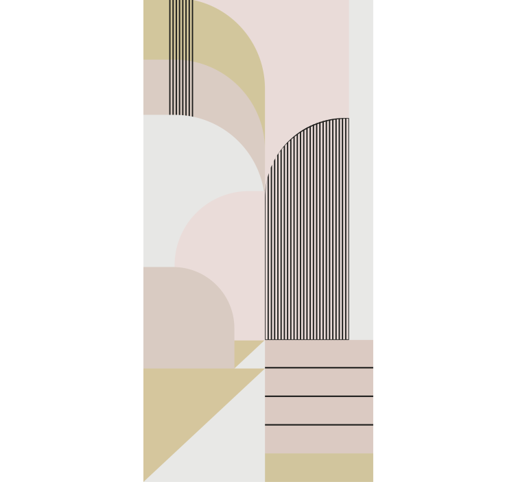 Nowoczesna roleta projekt krzywej geometrycznej - TenStickers