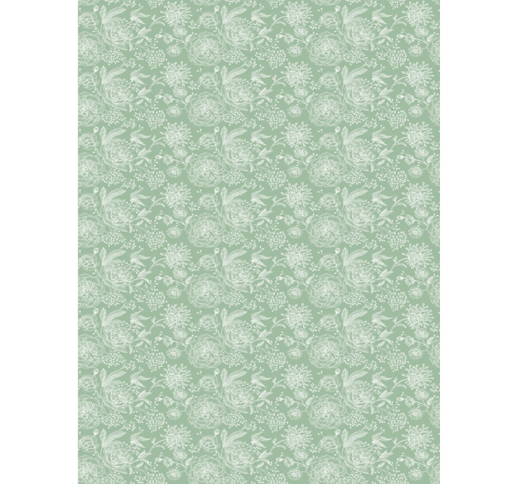 Roleta z kwiatami i roślinami delikatne elementy roślinne - TenStickers