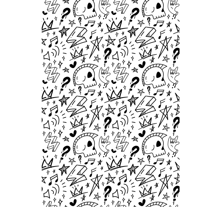 Młodzieżowa roleta Fajny wzór znaków - TenStickers