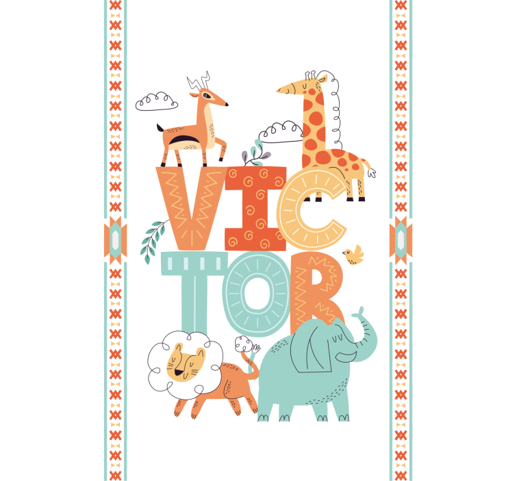 Roleta dla dzieci dzikie zwierzęta z nazwą - TenStickers