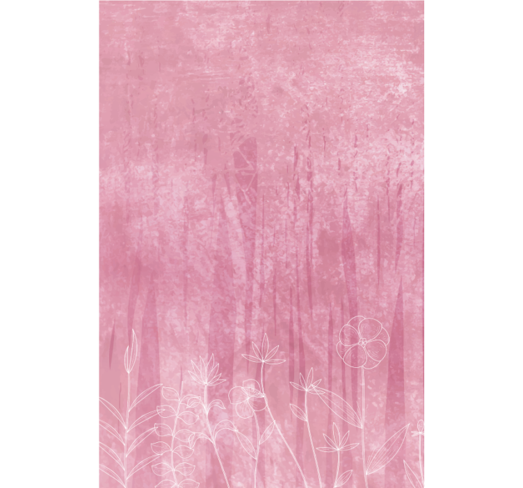 Roleta z kwiatami i roślinami kwiatowy wzór sylwetki - TenStickers