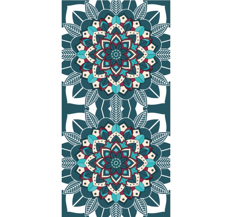 Roleta w tekstury i wzory eleganckie niebieskie płytki - TenStickers