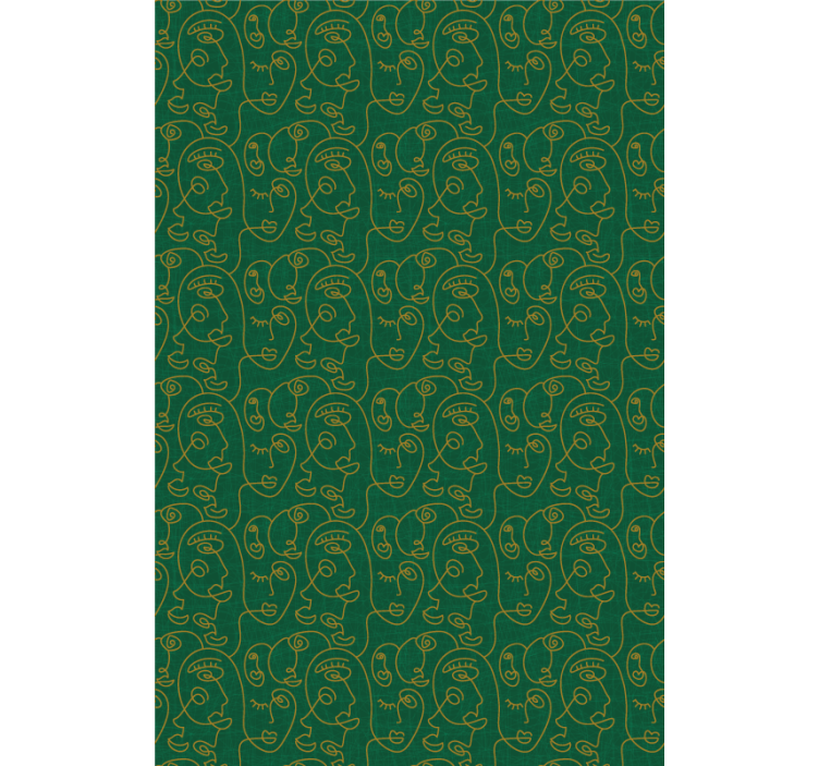 Roleta Abstrakcyjne zielone narysowane kobiety - TenStickers