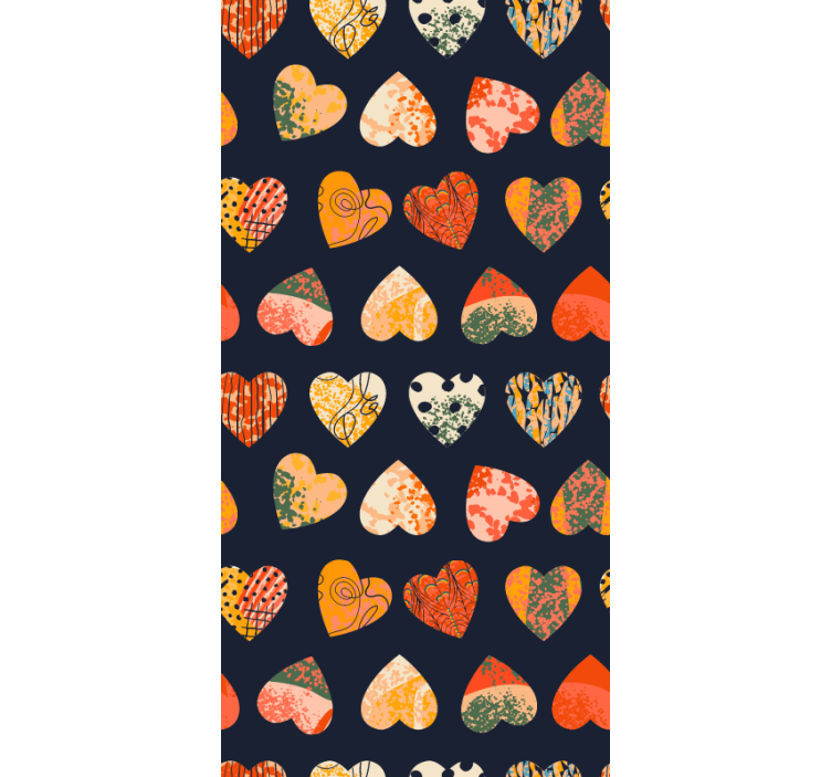 Romantyczna roleta kolekcja wzorów serc - TenStickers