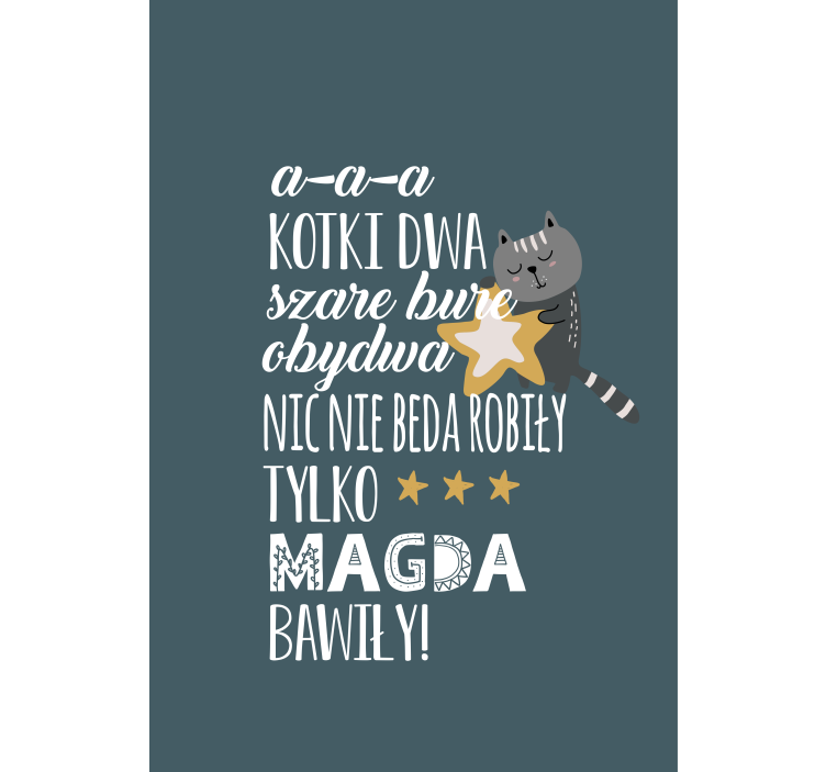 Roleta na zamówienie „aaa, kotki dwa” - TenStickers