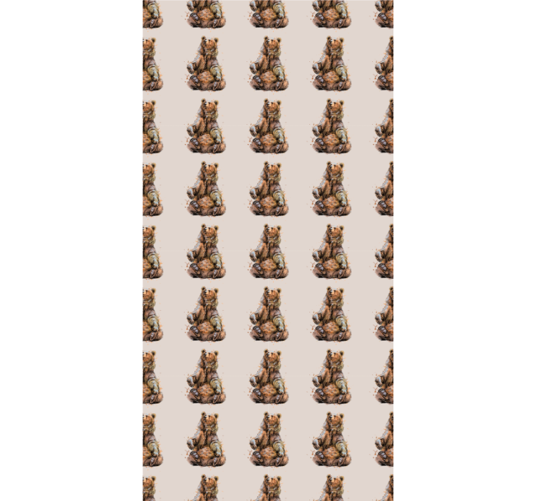 Roleta w zwierzęta Brązowy niedźwiedź - TenStickers