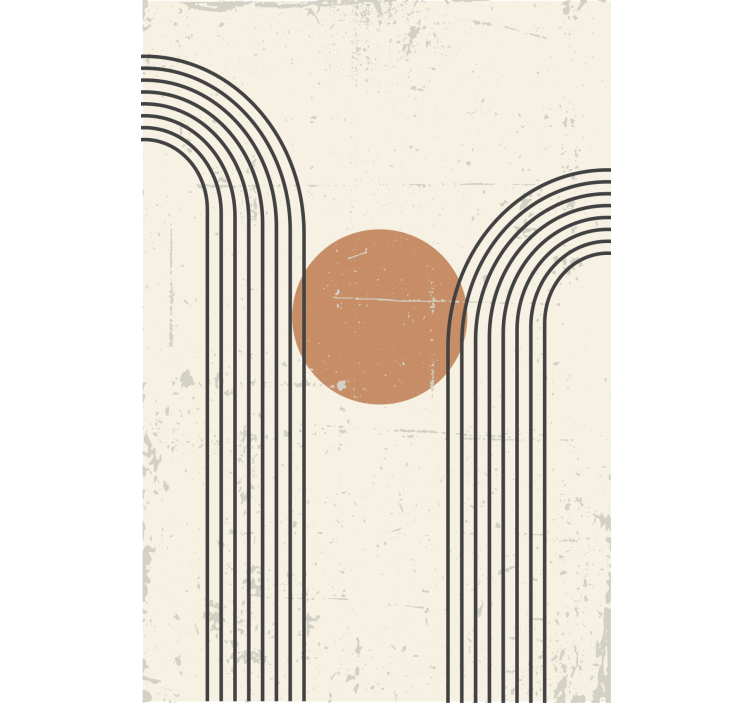 Brązowa roleta wzór pół łuku - TenStickers