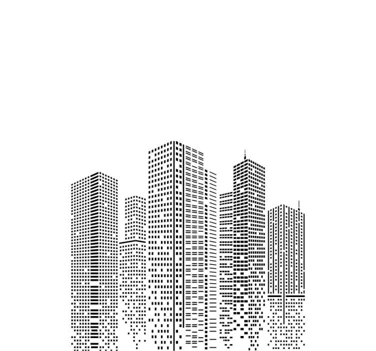 Oryginalna roleta na okno Biuro na panoramę - TenStickers