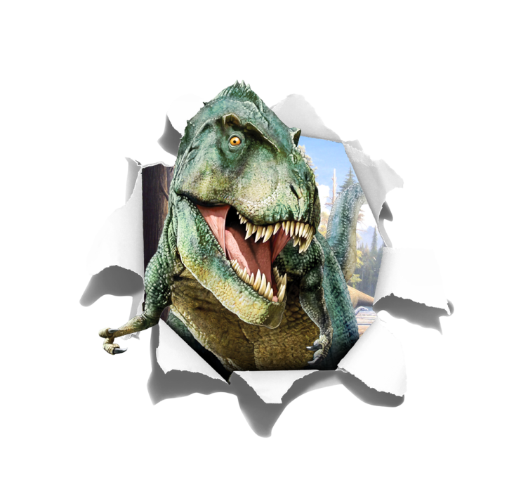 Roleta dla dzieci 3D wściekły tyranozaur - TenStickers