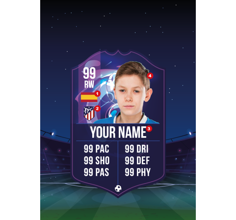 Roleta dla dzieci karta piłkarza - TenStickers