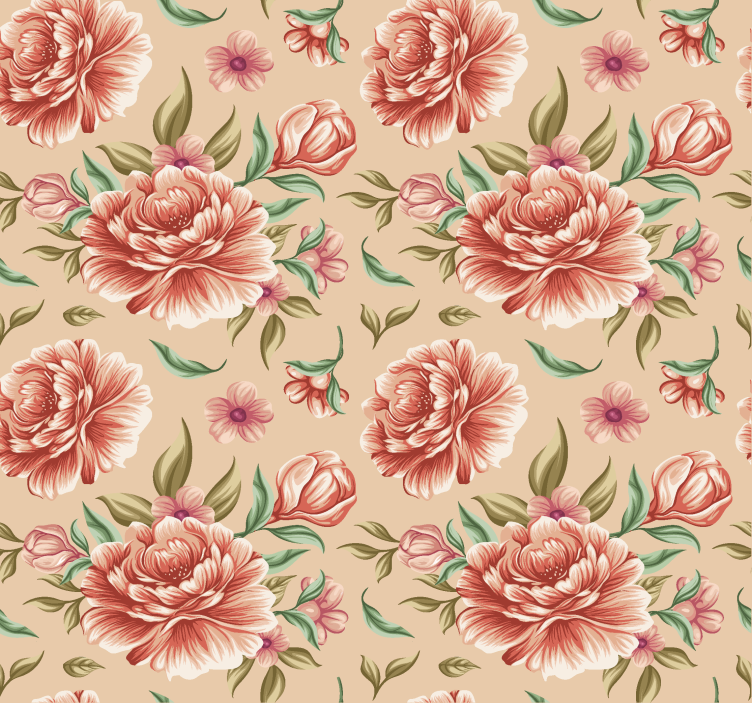 Romantyczna roleta klasyczny bukiet kwiatów - TenStickers