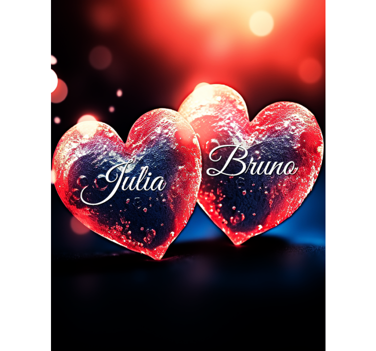 Roleta na zamówienie serca z imieniem - TenStickers