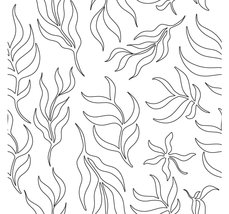 Nowoczesna roleta sylwetka kwiatowy wzór - TenStickers