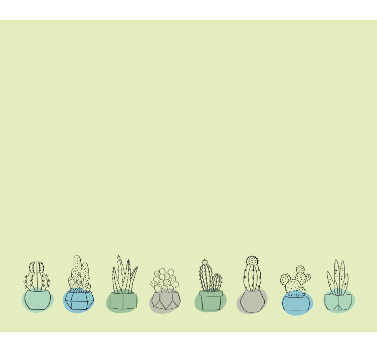 Roleta w kaktusy zielony barwinek - TenStickers