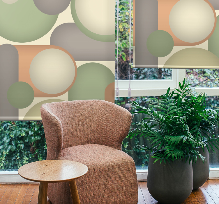 Nowoczesna roleta układ geometryczny okręgu - TenStickers