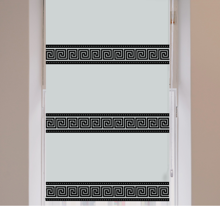 Elegancka roleta geometryczne czarne wzory - TenStickers