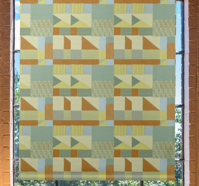 Nowoczesna roleta eksploracja kształtów geometrycznych - TenStickers