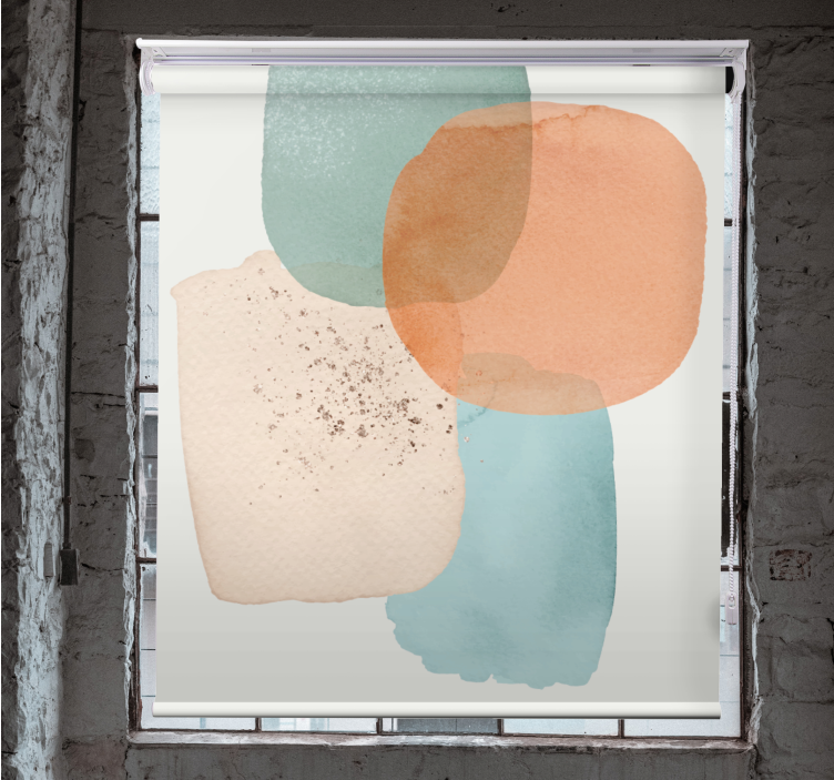 Nowoczesna roleta geometryczne plamy koloru - TenStickers