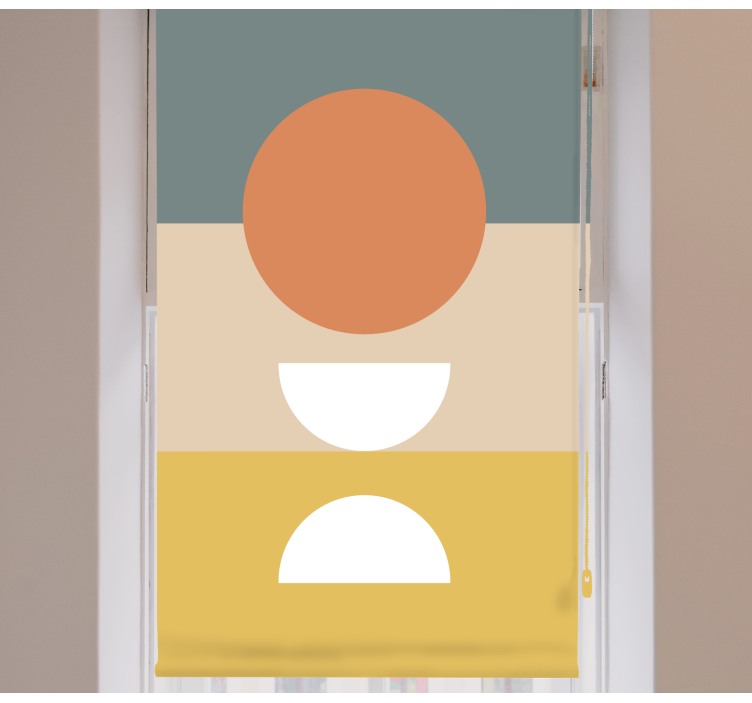 Nowoczesna roleta układ figur geometrycznych - TenStickers