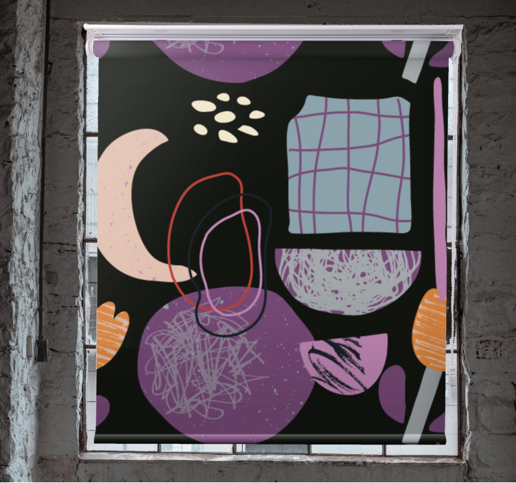 Nowoczesna roleta abstrakcyjny wzór kształtu - TenStickers