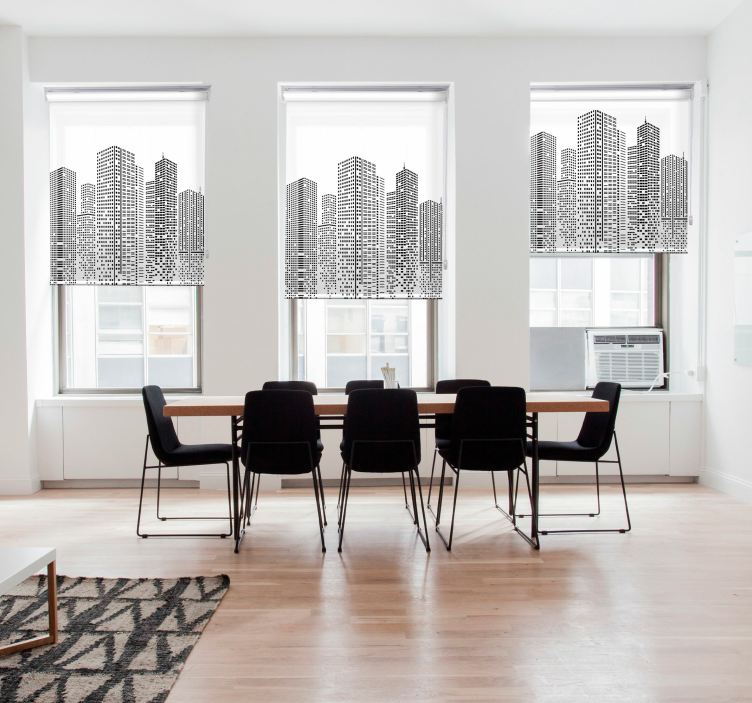 Oryginalna roleta na okno Biuro na panoramę - TenStickers