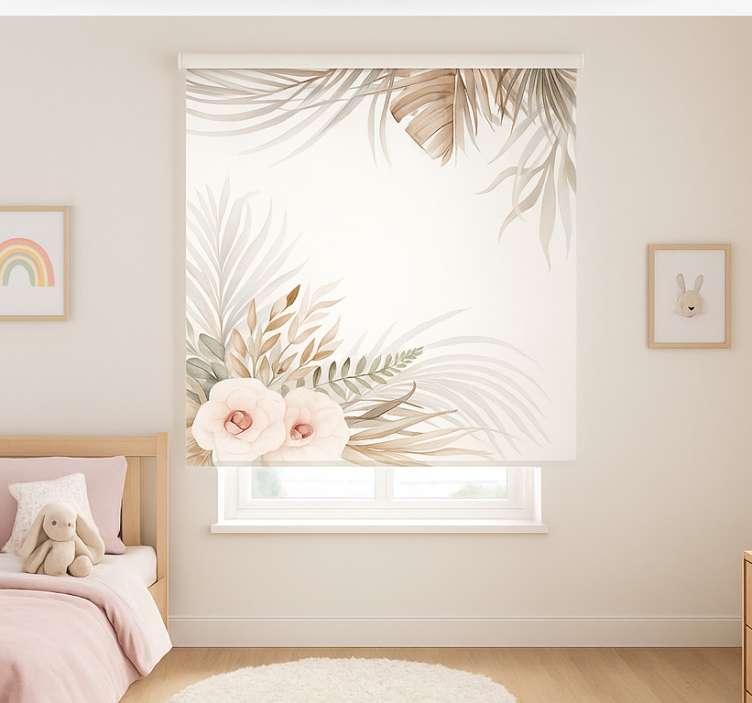 Roleta dla dzieci boho kwiatowy wzór - TenStickers