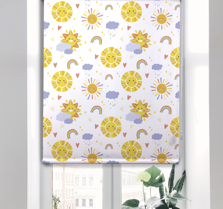 Roleta dla dzieci słoneczne chmury i tęcze - TenStickers