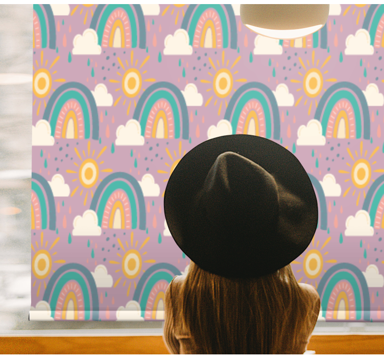 Roleta dla dzieci tęcze i słońca - TenStickers