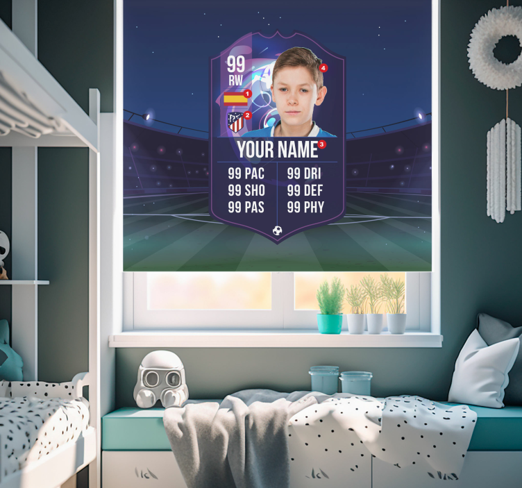 Roleta dla dzieci karta piłkarza - TenStickers