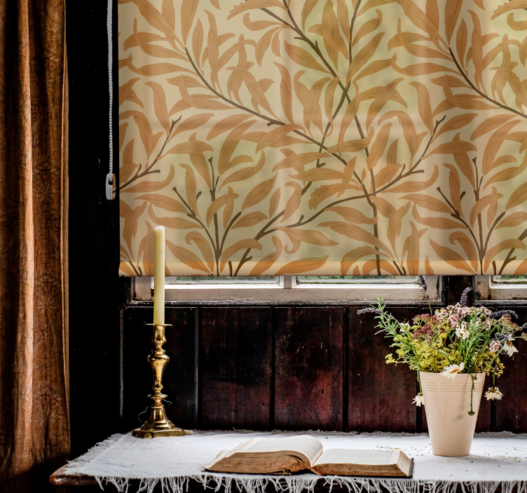 Roleta w kwiaty nadruk liści botanicznych - TenStickers