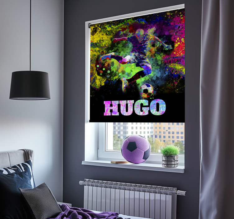 Roleta piłka nożna kolorowy projekt - TenStickers