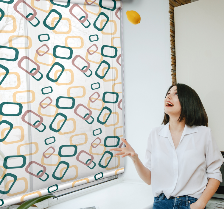 Skandynawska roleta Abstrakcyjne formy nieregularne - TenStickers