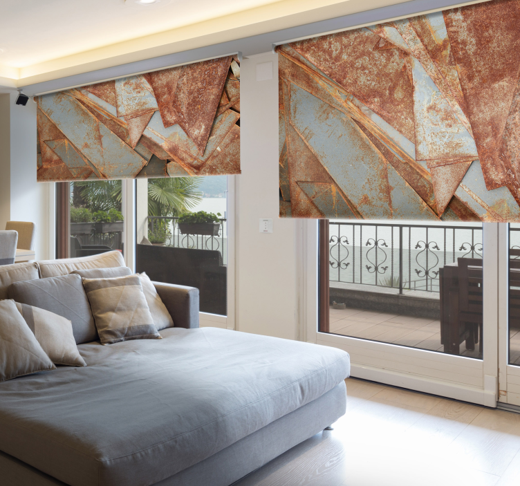 Roleta w tekstury i wzory Tekstury płyt żelaznych - TenStickers