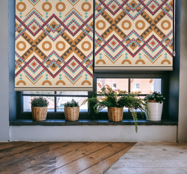 Roleta w tekstury i wzory Wielobarwny wzór diamentów - TenStickers