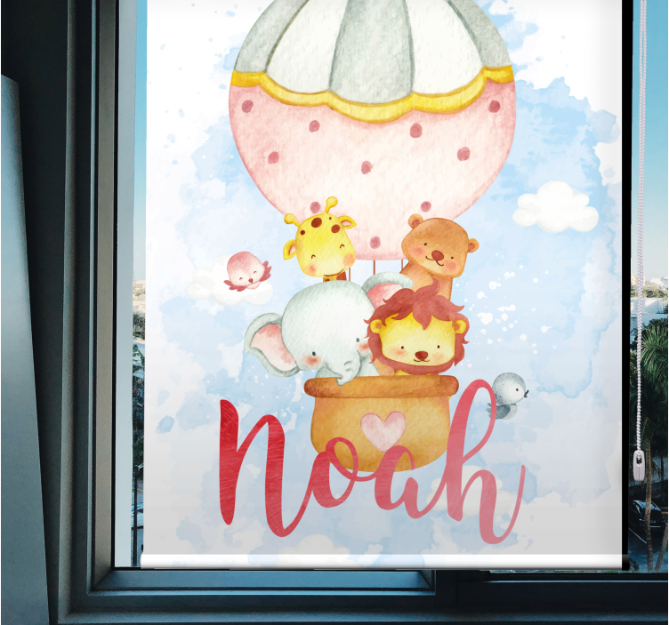 Roleta na zamówienie przygoda z balonem na ogrzane powietrze - TenStickers