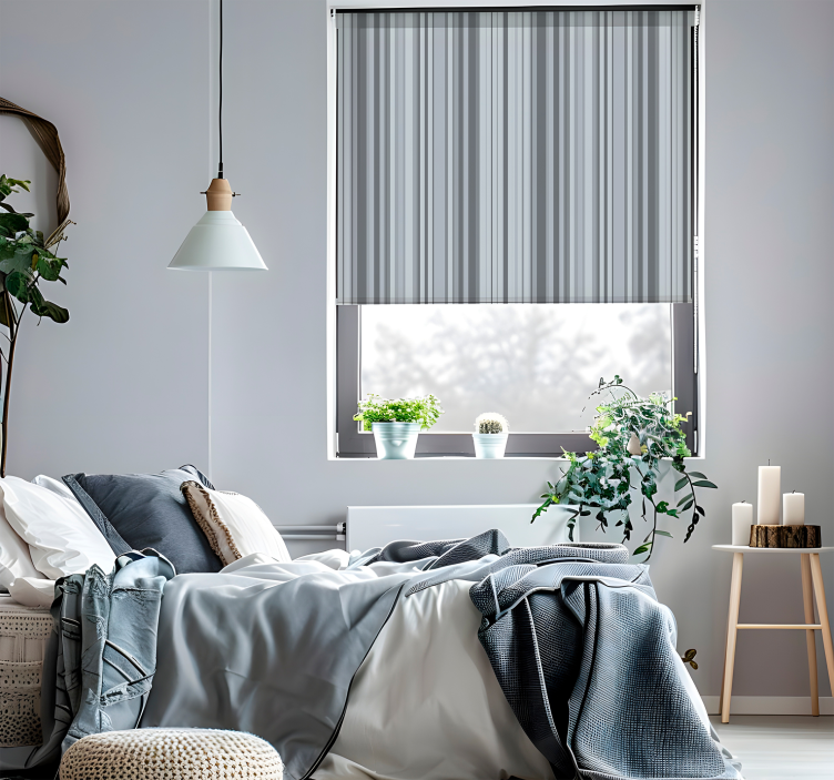 Nowoczesna roleta szare linie - TenStickers