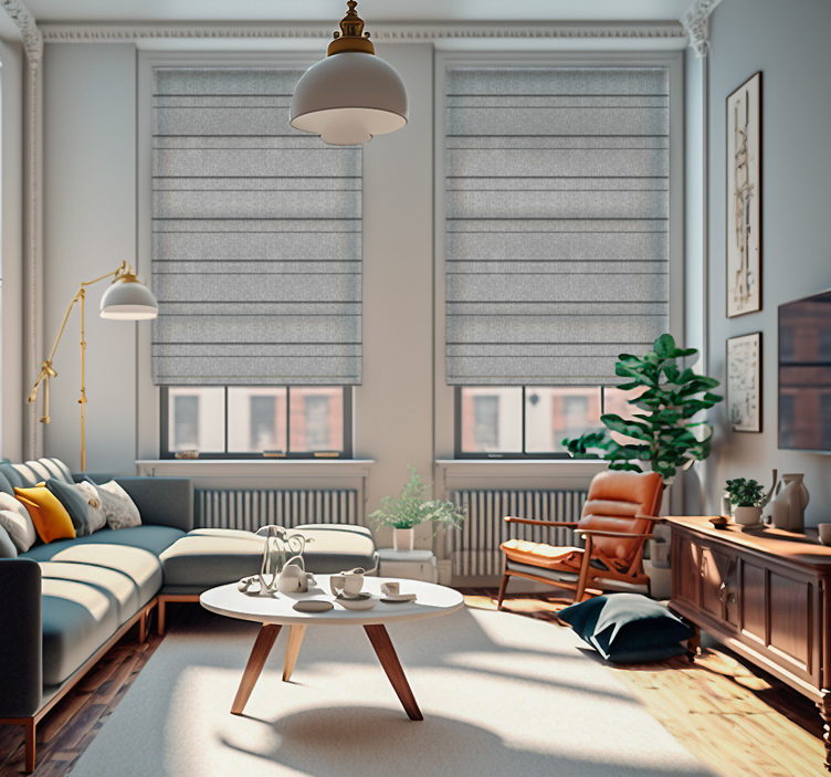 Roleta do salonu w szare paski - TenStickers