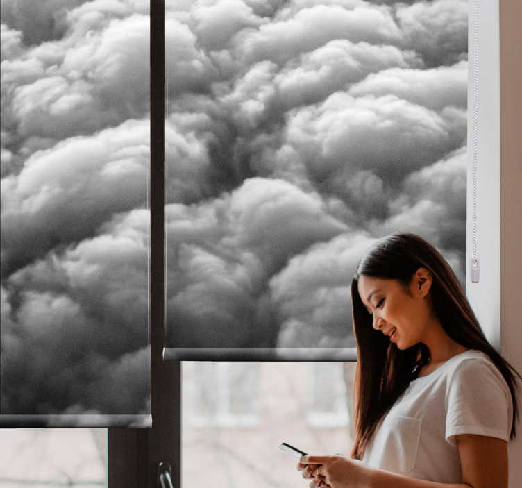 Roleta w chmury puszysty wzór - TenStickers