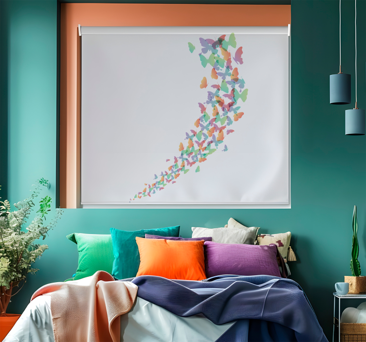 Roleta w motyle latanie po linii - TenStickers