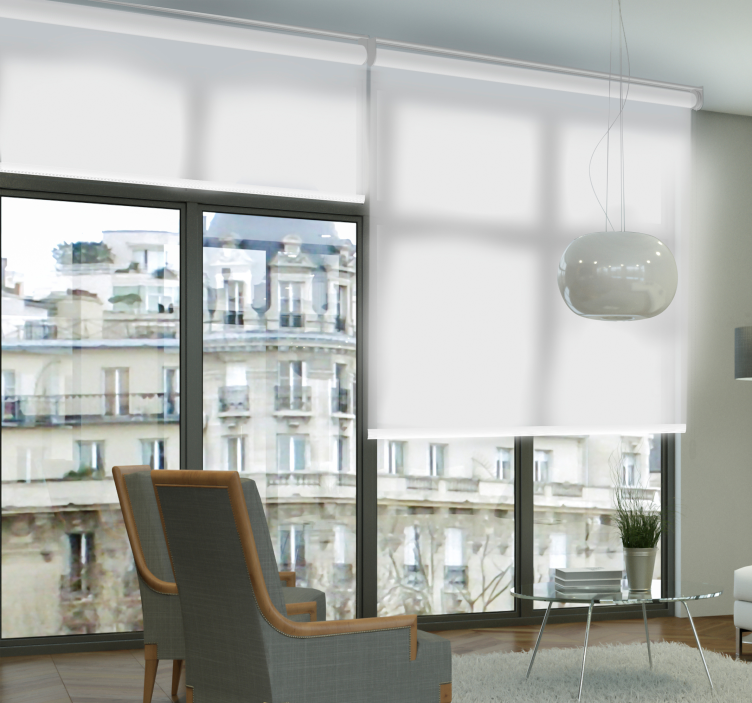 Roleta do salonu biały półprzezroczysty - TenStickers