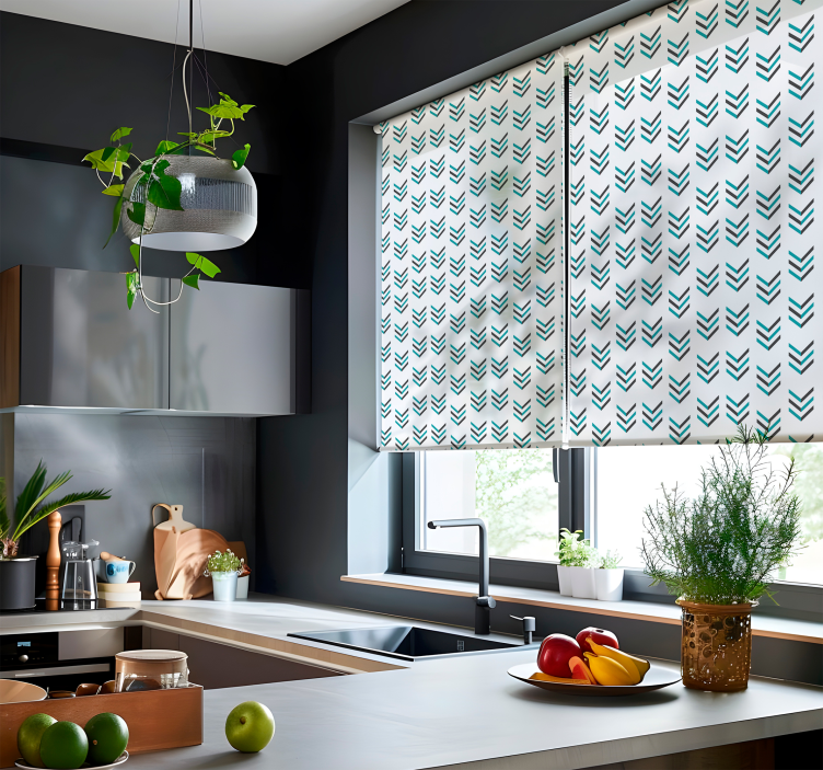 Skandynawska roleta niebieskie strzałki - TenStickers