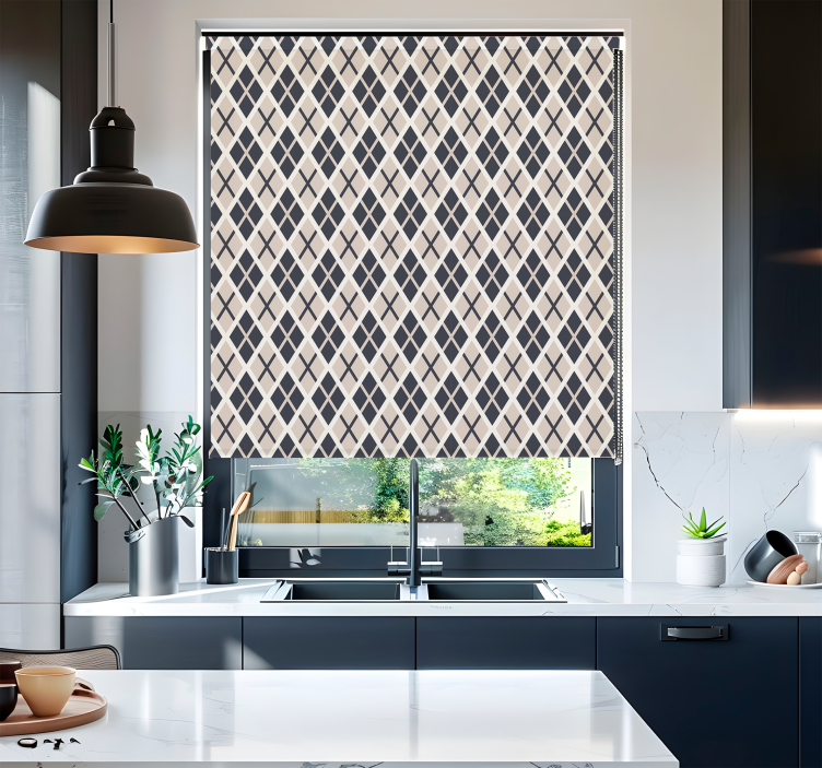 Skandynawska roleta wzór rombów - TenStickers