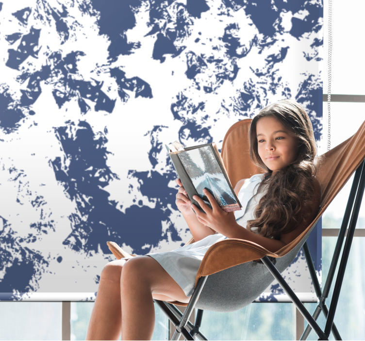 Roleta w tekstury i wzory abstrakcyjny niebieski wzór - TenStickers