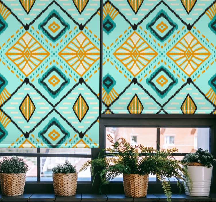 Roleta do salonu geometryczny motyw diamentowy - TenStickers