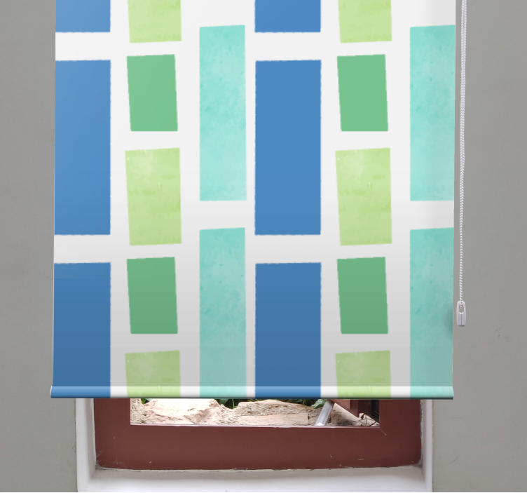 Roleta w tekstury i wzory geometryczny wzór blokowy - TenStickers