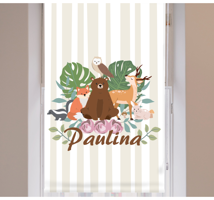 Roleta w zwierzęta kolekcja zwierząt leśnych - TenStickers
