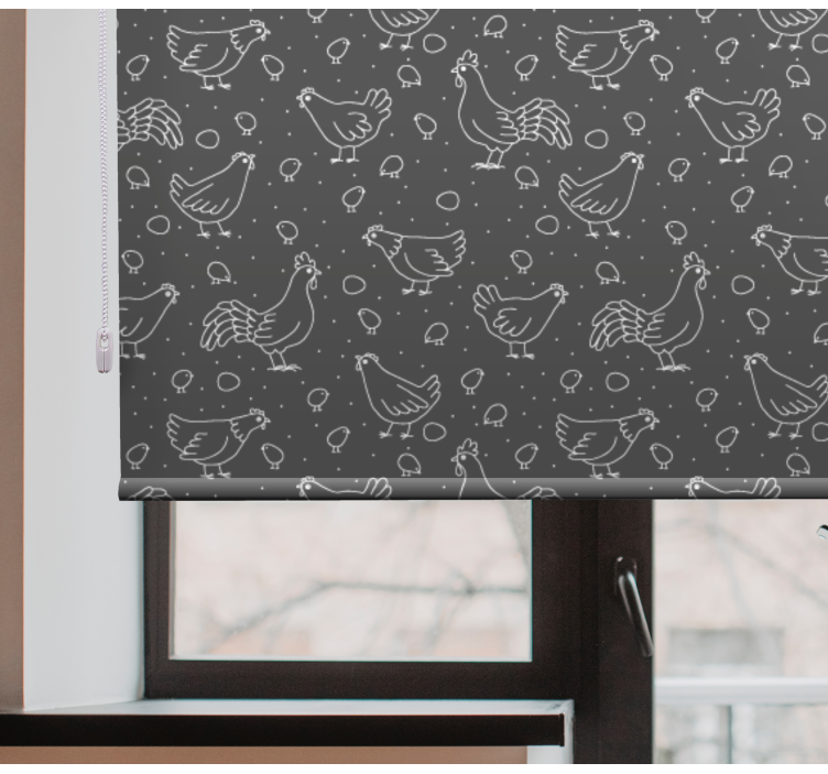 Roleta w zwierzęta kury i jajka - TenStickers