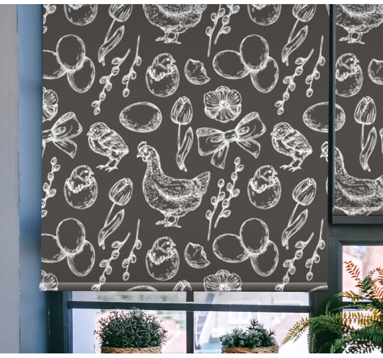 Roleta w zwierzęta urocze wzory kurczaków - TenStickers