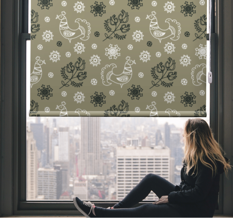 Roleta w zwierzęta urocze wzory ptaków - TenStickers